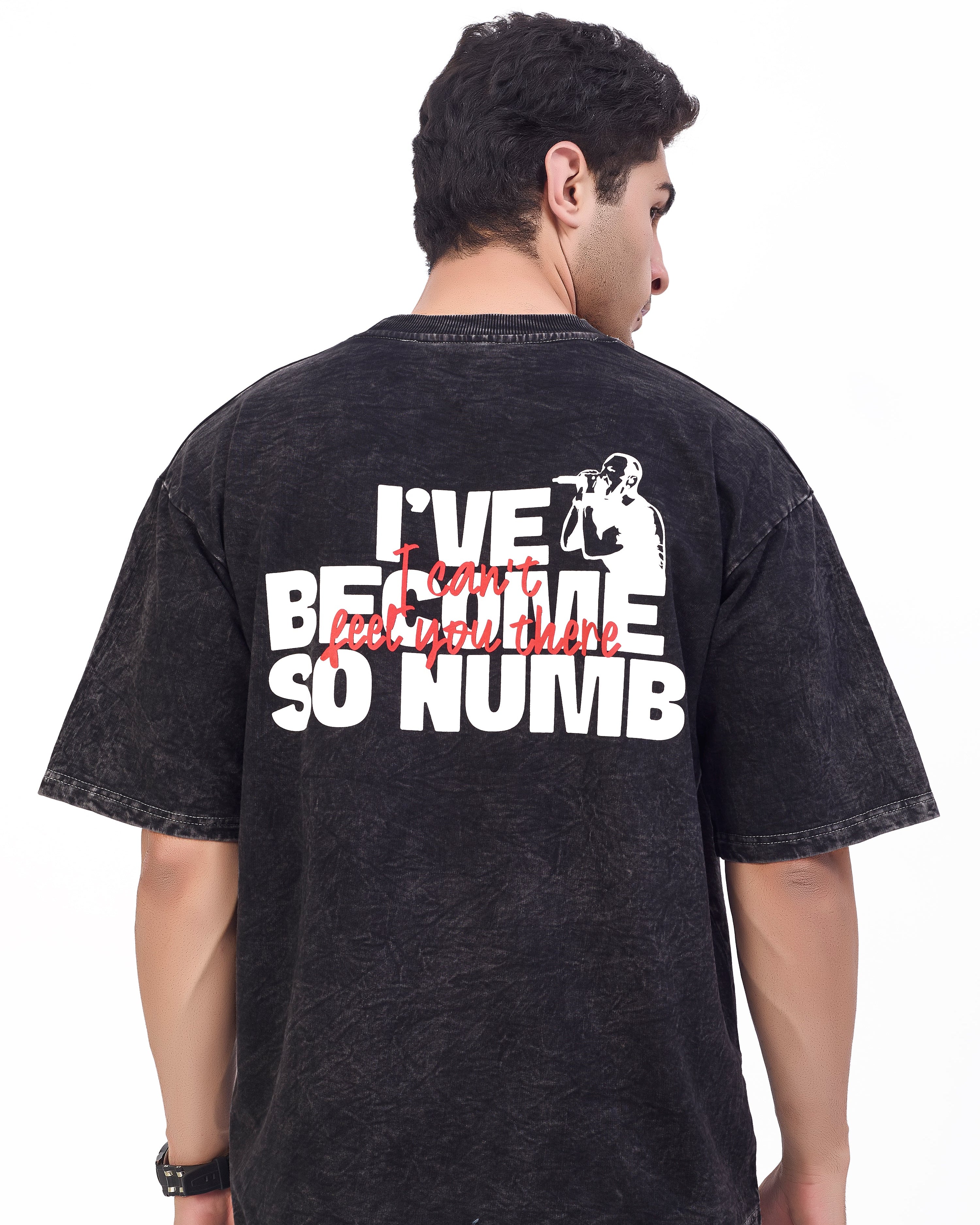 Linkin Park 'Numb' Acid Wash Black Oversized T-Shirt | Meteora